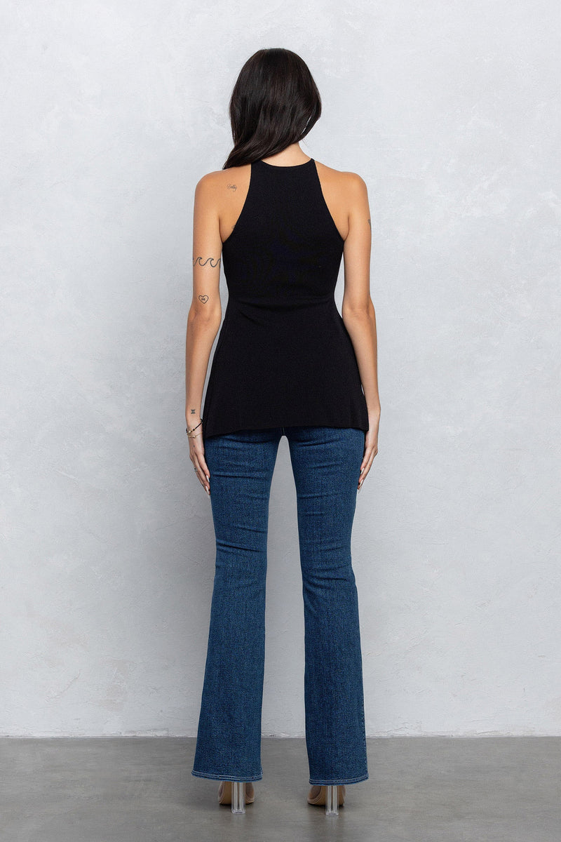 Midweight Knit Halter Tunic Top