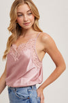 Silky Lace Trim Camisole