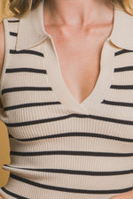 Ribbed V-Neck Tank Top