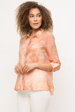 Semi Sheer Button Down Shirt
