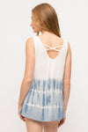 Flare Tie Dye Tank With Cross Back Strap