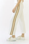 Side Slit Ponte Wide Track Pant