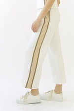 Side Slit Ponte Wide Track Pant