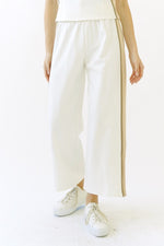 Side Slit Ponte Wide Track Pant