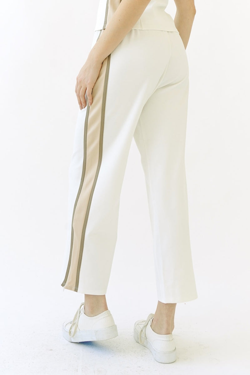 Side Slit Ponte Wide Track Pant