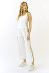 Side Stripe Ponte ZipUp Tank