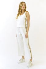 Side Stripe Ponte ZipUp Tank