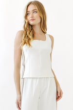 Side Stripe Ponte ZipUp Tank