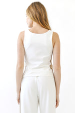 Side Stripe Ponte ZipUp Tank