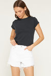 MICA Super High Vintage Shorts With Raw Hem