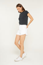 MICA Super High Vintage Shorts With Raw Hem