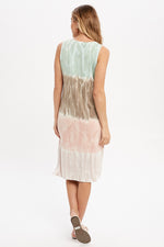 Tie Dye Printed Sleeveless Maxi Dress