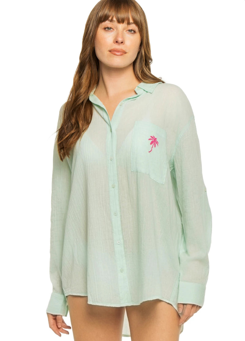Surf Gypsy Printed Cotton Button Down