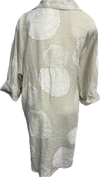 Dot Print Linen Duster