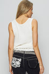 Sleeveless Thermal Cropped Babydoll Top