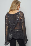 V-Neck Crochet Front Pocket Sweater