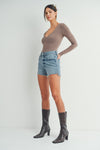 Just Black High Rise Vintage Short