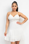 Crochet Lace Tie Back Dress