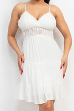 Crochet Lace Tie Back Dress