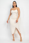Shirred Bust Wrap Tie Back Dress