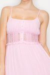Back Smocking Maxi Tiered Dress
