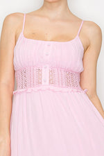 Back Smocking Maxi Tiered Dress