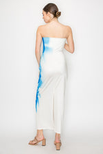 Floral Contrast Bandeau Midi Dress