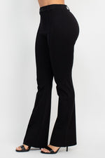 Pintuck Wide Leg Pants