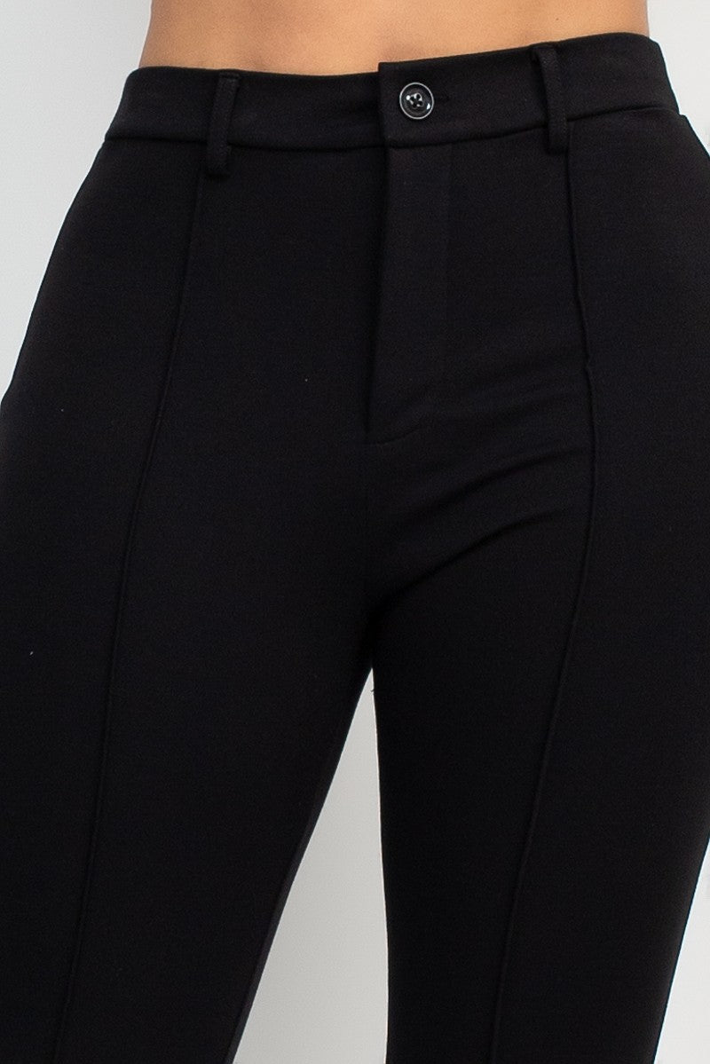 Pintuck Wide Leg Pants