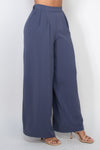 Pleated High Rise Wide Pants