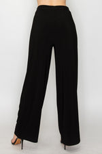 Trim Detail Pleated Elastic Pants