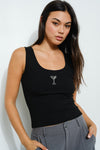 Martini Embroidered Tank