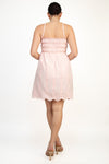 Eyelet Smocked Scallop Hem Dress