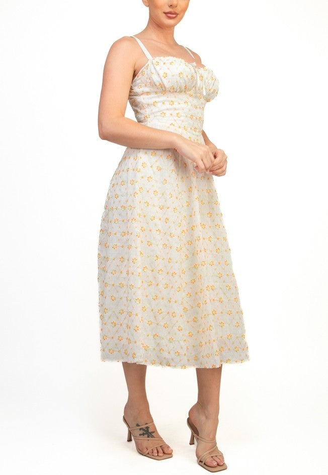 Floral Flowy Sleeveless Midi Dress