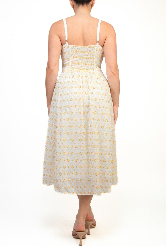 Floral Flowy Sleeveless Midi Dress