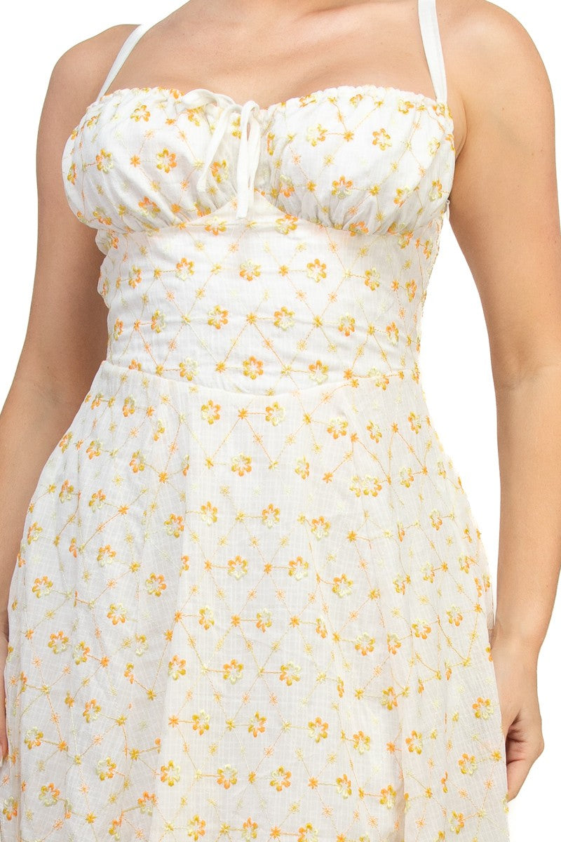 Floral Flowy Sleeveless Midi Dress