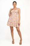 Bouncy Floral Corset Mini Dress