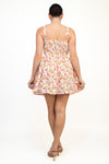 Bouncy Floral Corset Mini Dress