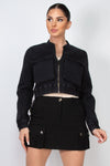 Denim Big Pocket Bomber Jacket