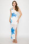 Floral One Shoulder Mesh Dress