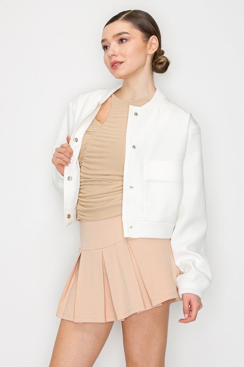 Cropped Big Pocket Jacket