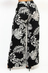 Tropical Print Wide Self Tie Pants