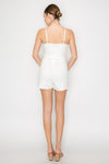 V-Bar Zippered Skort Romper