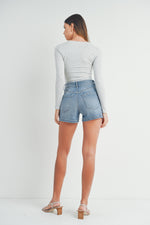 Just Black High Rise Utility Cargo Short