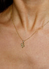 Gold Plated Snake Charm Necklace