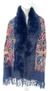 Printed Faux Fur Shawl