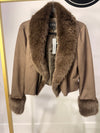 Shaci Luxe Cropped Faux Fur Collar Jacket