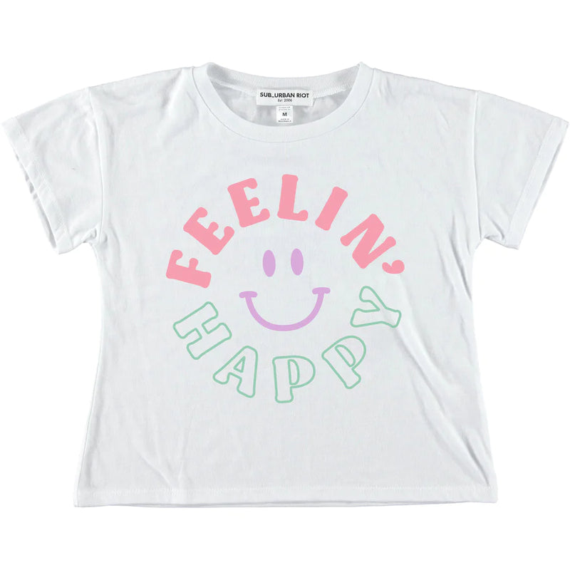 Feelin’ Happy Boxy Crop Top- Girls
