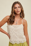 Crochet Cami With Scallop Hem Detail