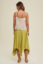 Crochet Cami With Scallop Hem Detail